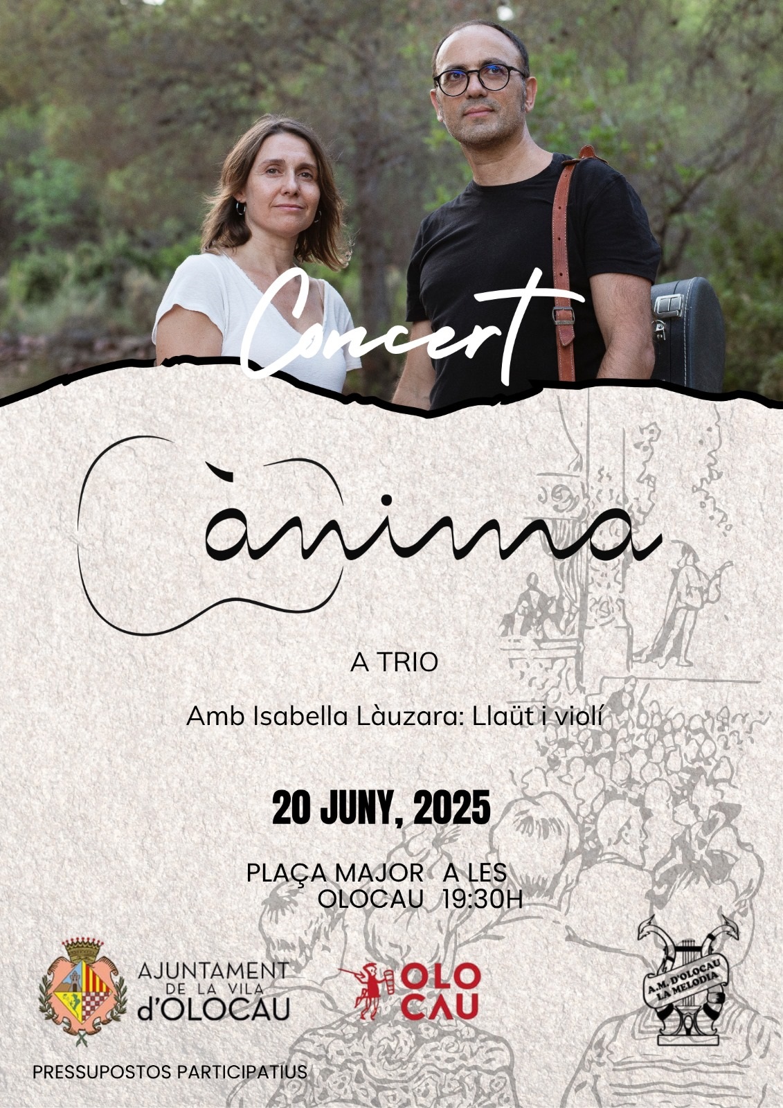 Concert del duo Ànima amb Isabella Làuzara (activitats de 'La Melodia' pel Dia Europeu de la Música)